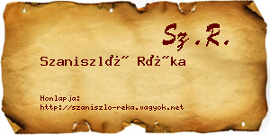 Szaniszló Réka névjegykártya
